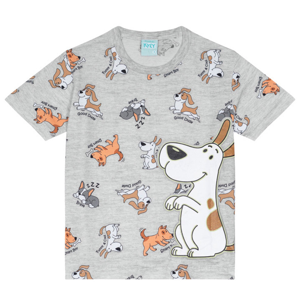 Pijama Infantil Menino Brilha no Escuro Cachorrinho - Kyly