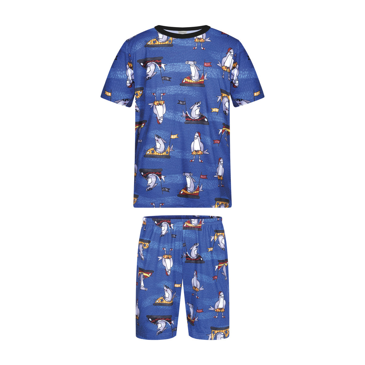 Pijama Infantil Menino Malha Modeli Tubarões - Alakazoo