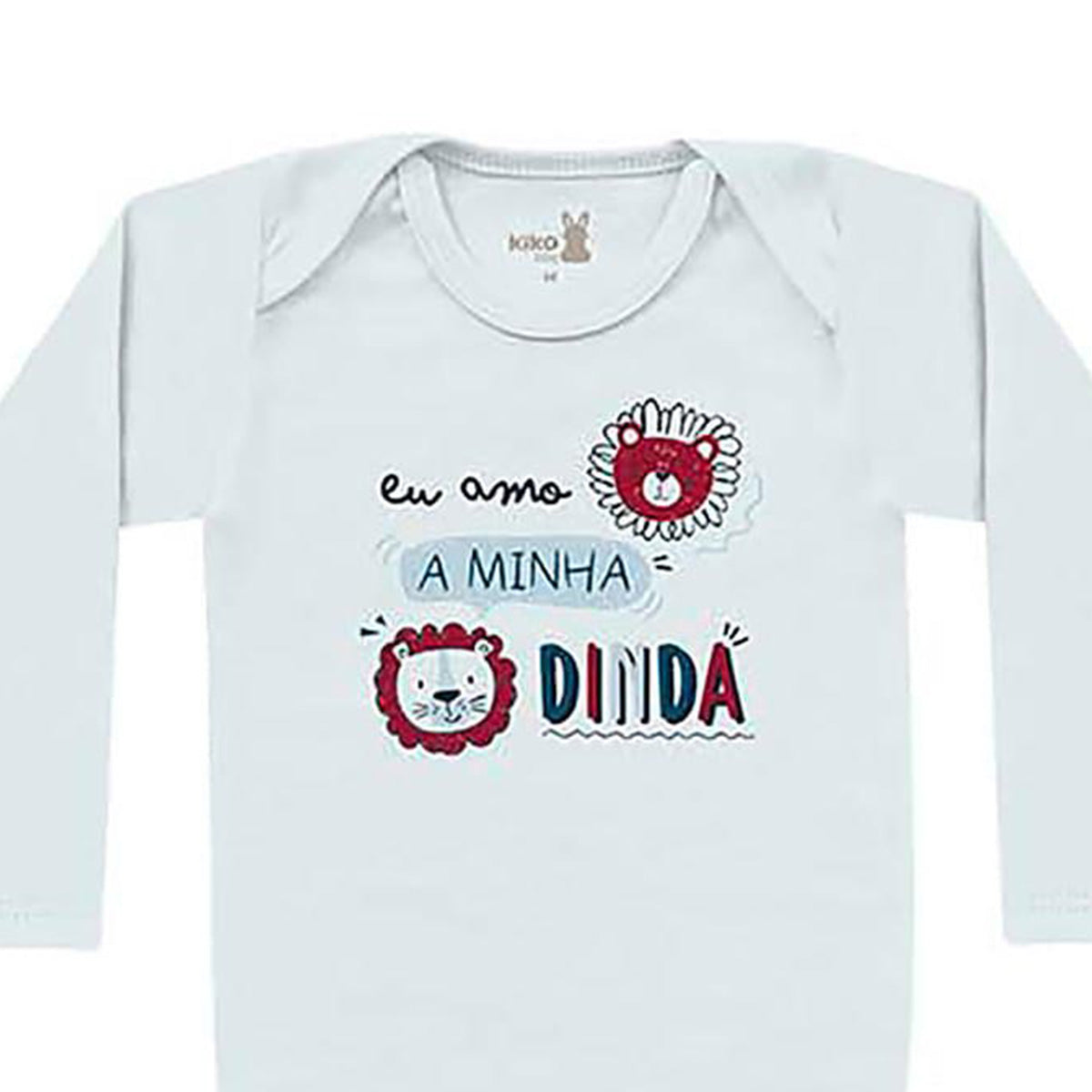 Body Manga Longa Bebê Menino Eu Amo a Dinda - Kiko Baby