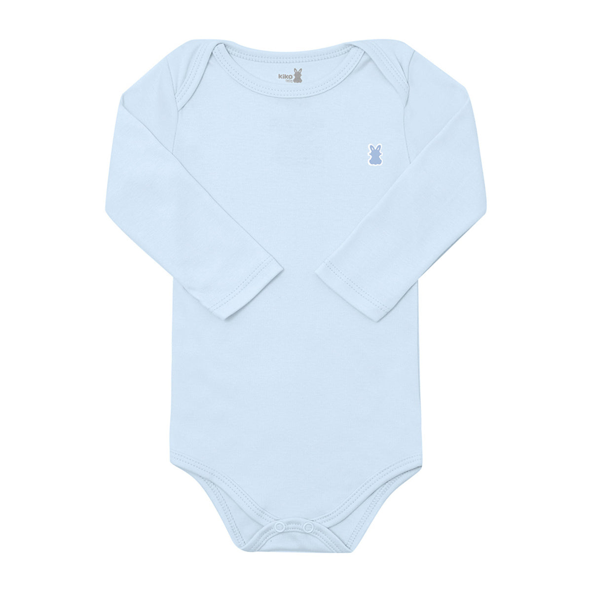Body Manga Longa Bebê Unissex Em Suedine - Kiko Baby