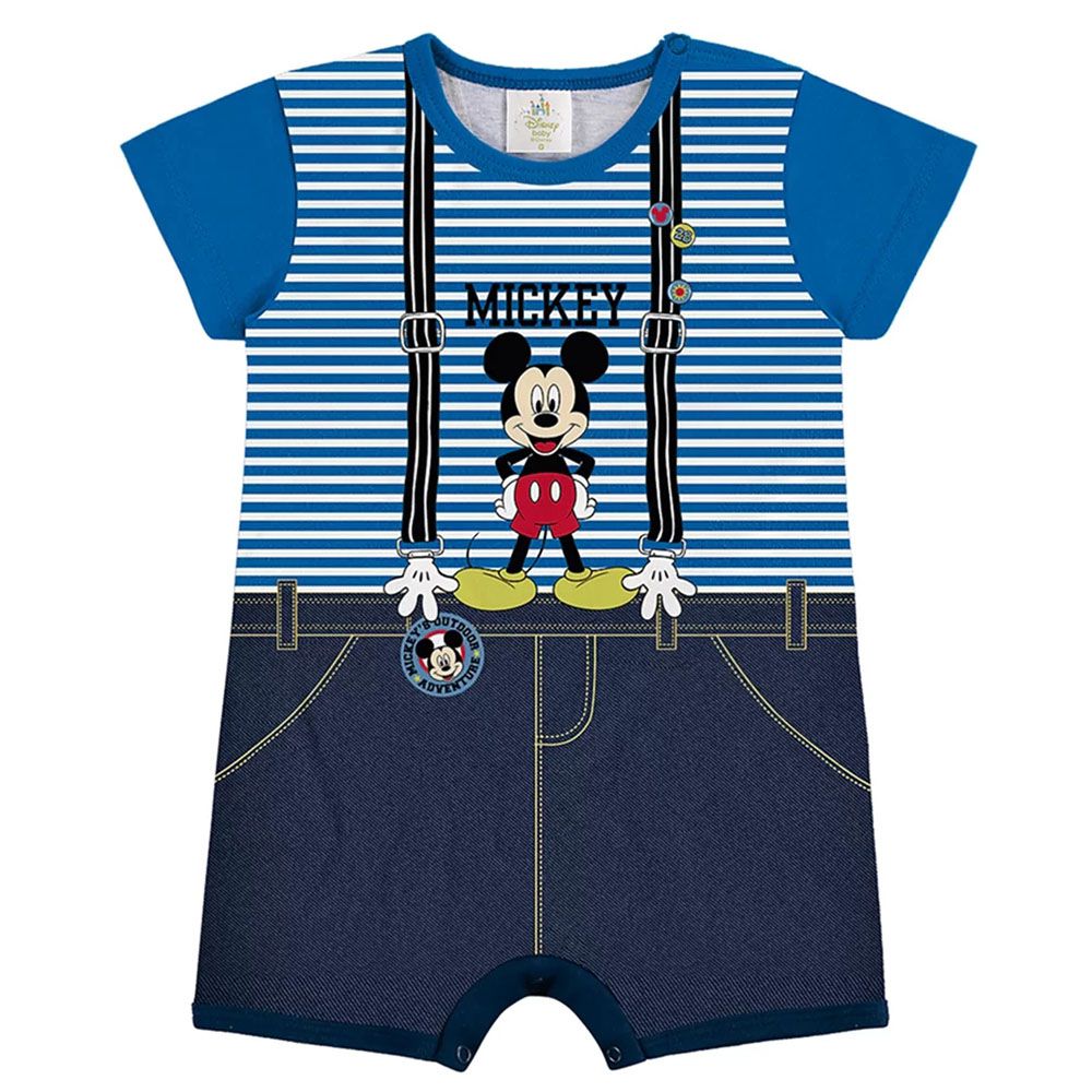 Macaquinho Bebê Disney Mickey Mouse com Listras - Marlan