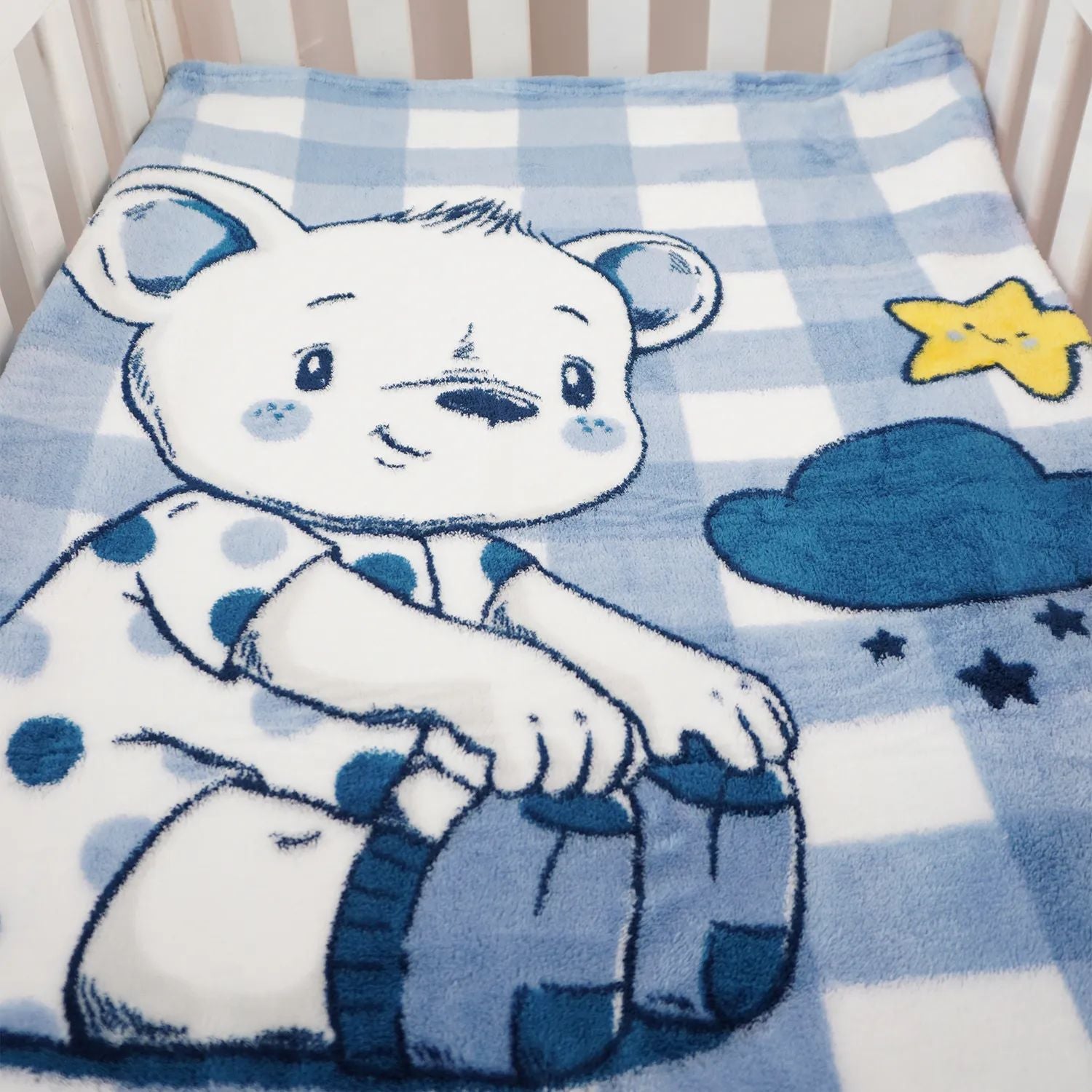 Cobertor Bebê Soft Hipoalergênico Urso Soninho - Baby Joy