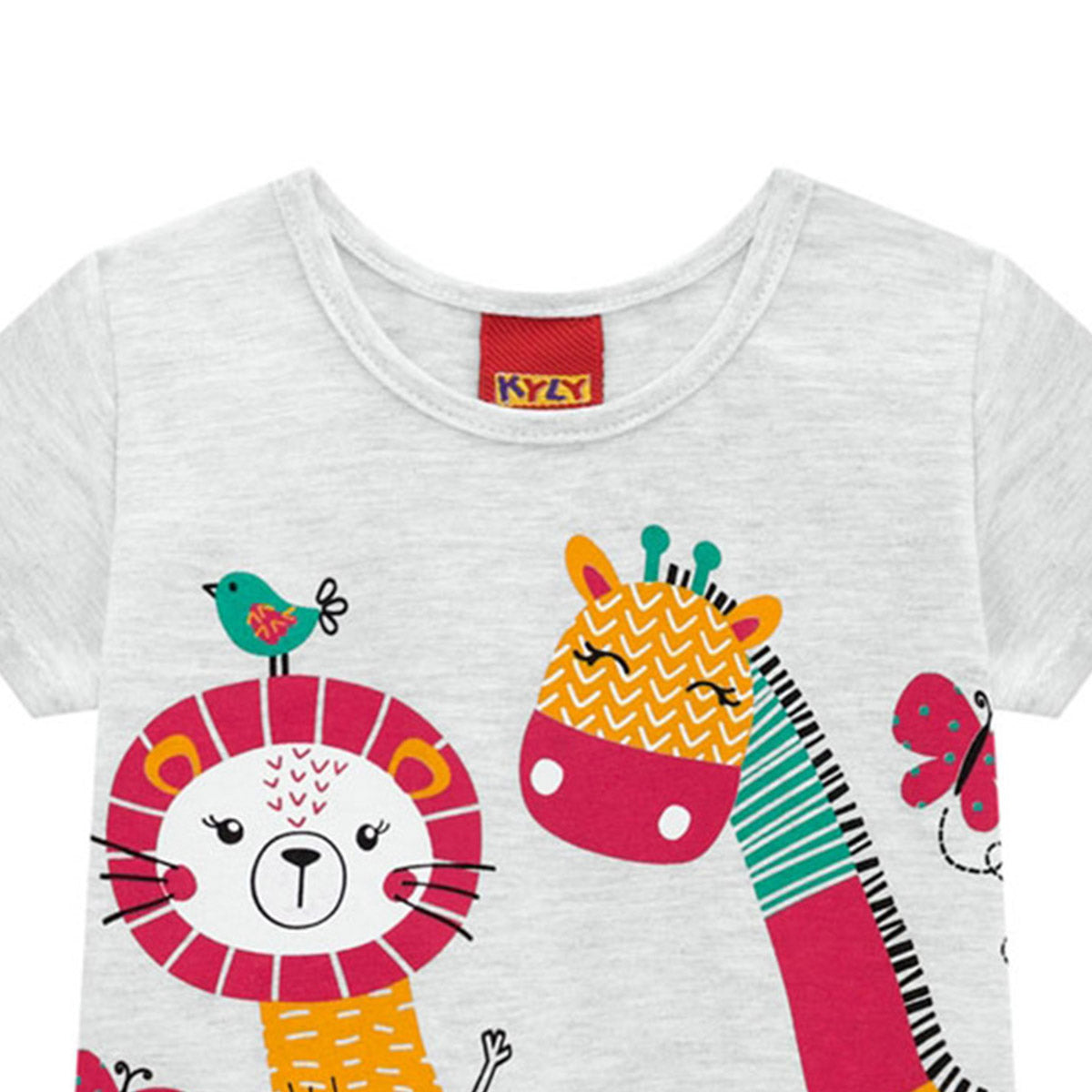 Blusa Manga Curta Infantil Bichinhos - Kyly