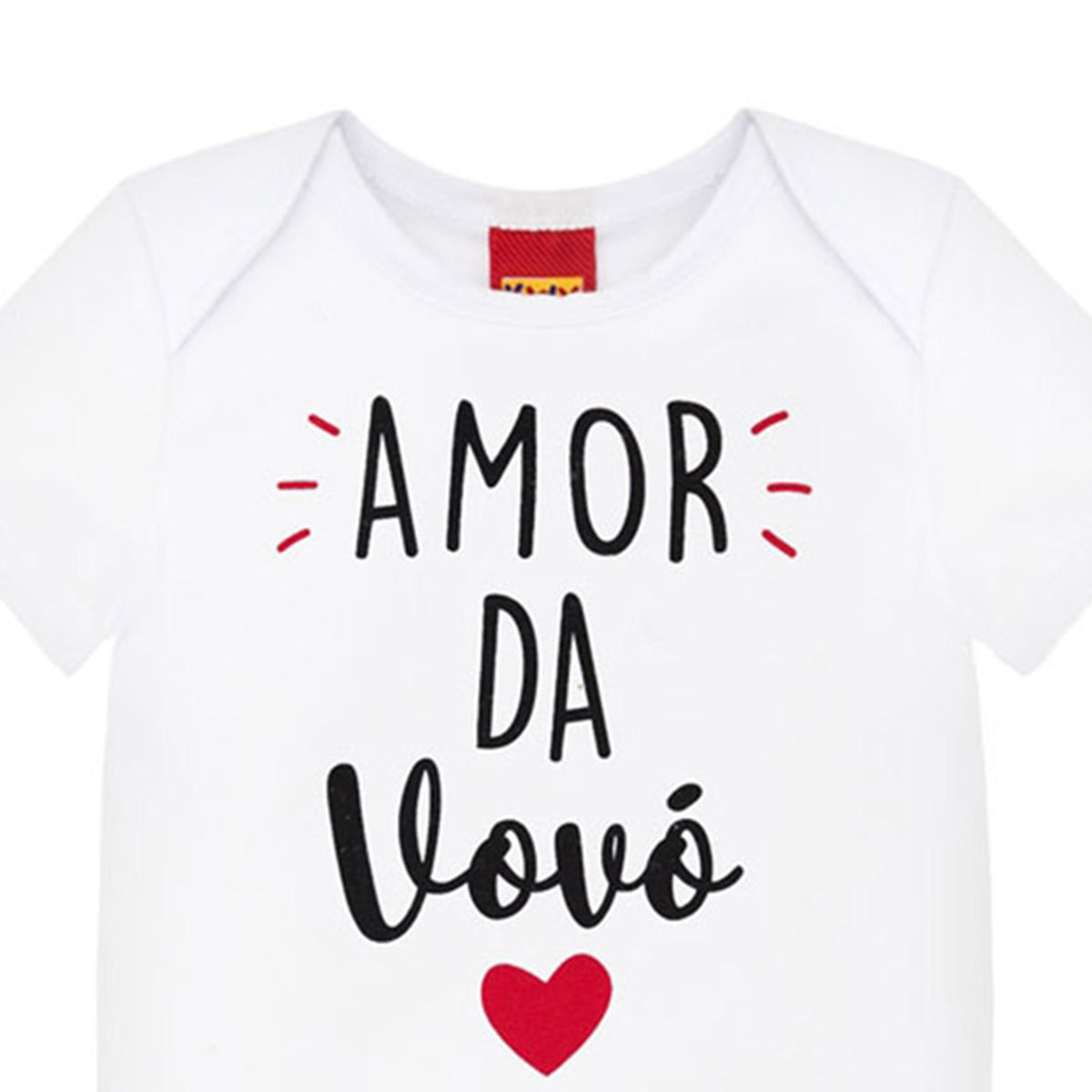 Body Manga Curta Bebê Unissex Amor da Vovó - Kyly