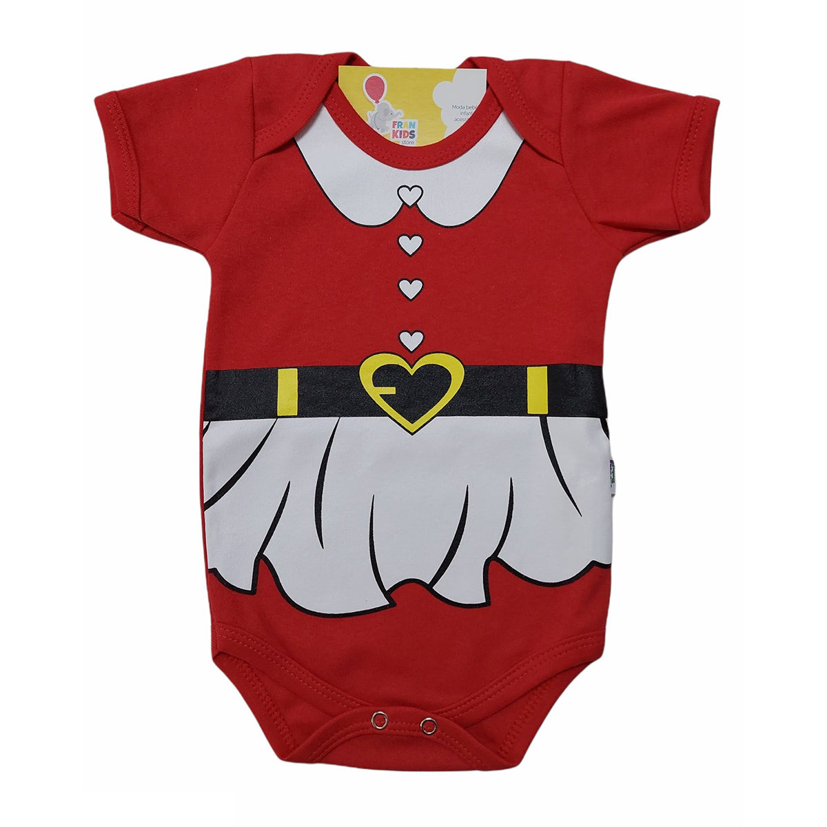 Body Manga Curta Bebê Menina Natal Mamãe Noel