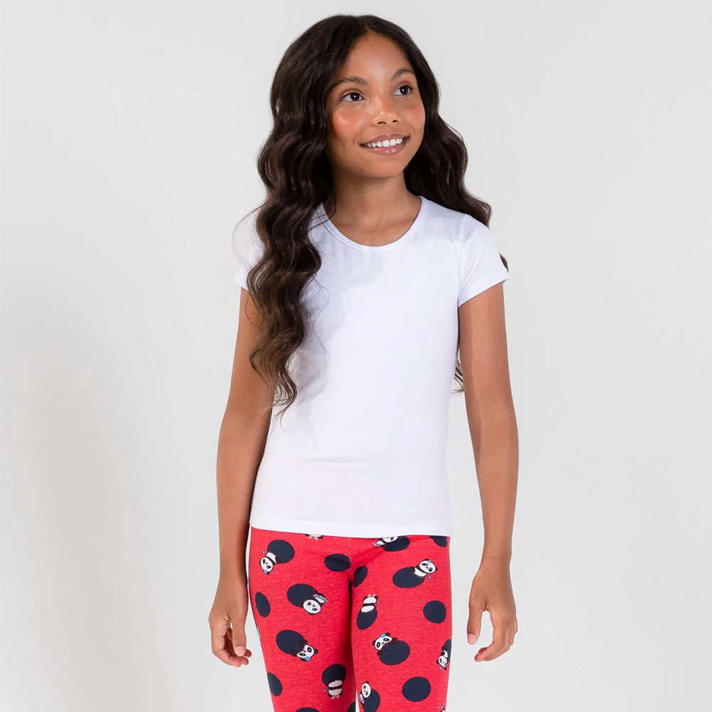 Blusa Infantil Menina Básica Lisa em Cotton Leve - Elian