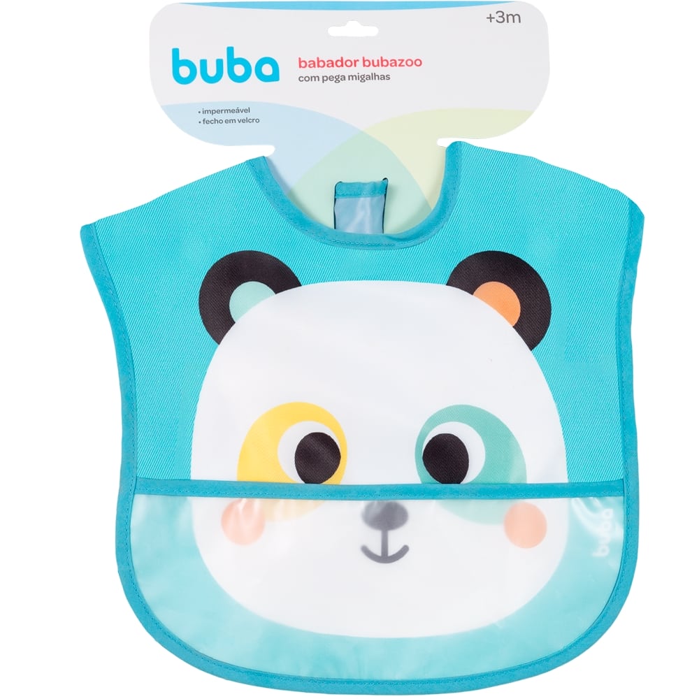 Babador Bebê Impermeável Para Alimentação Buba Zoo Panda - Buba