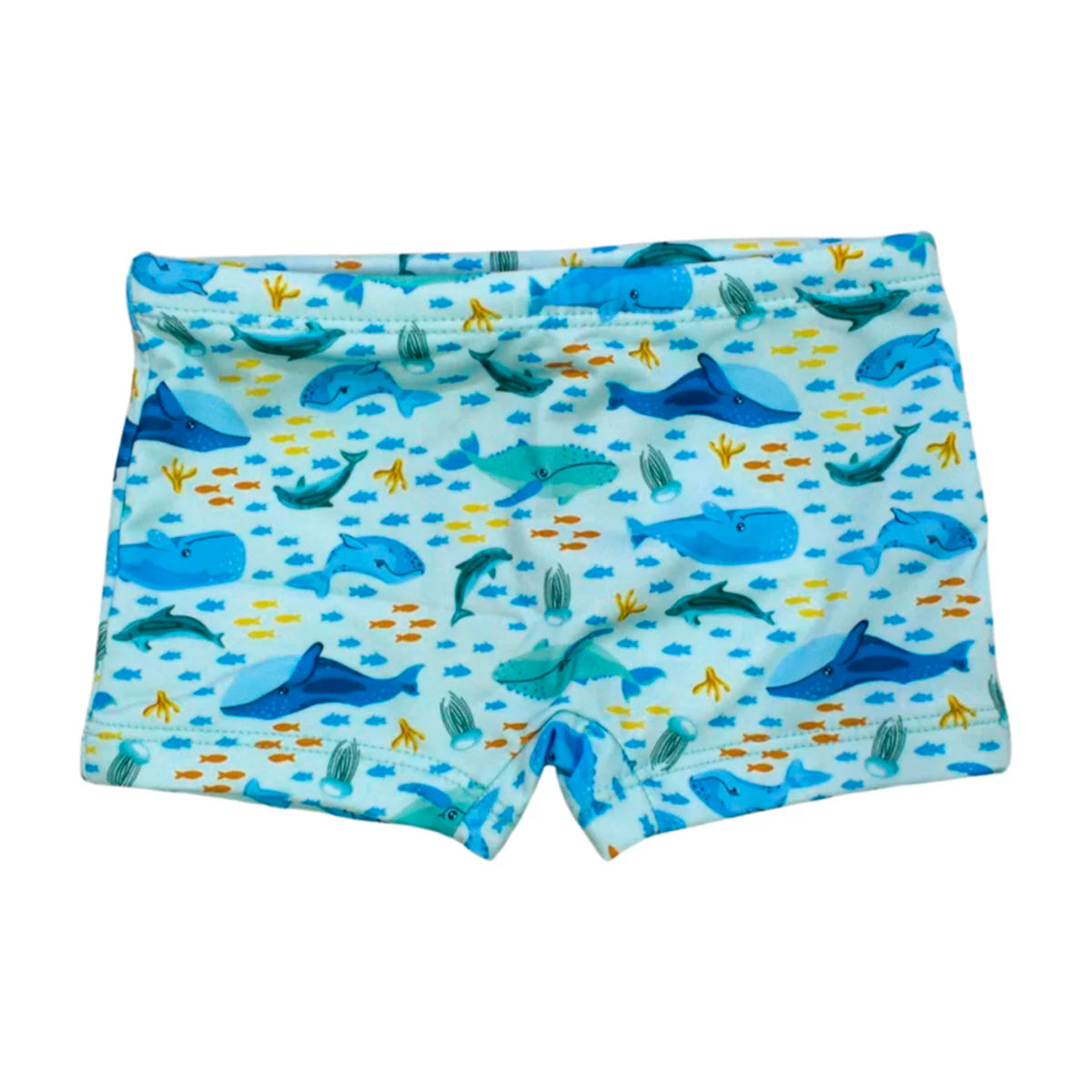 Sunga Boxer Bebê C/ Proteção UV 50+ Azul Tubarão - Everly