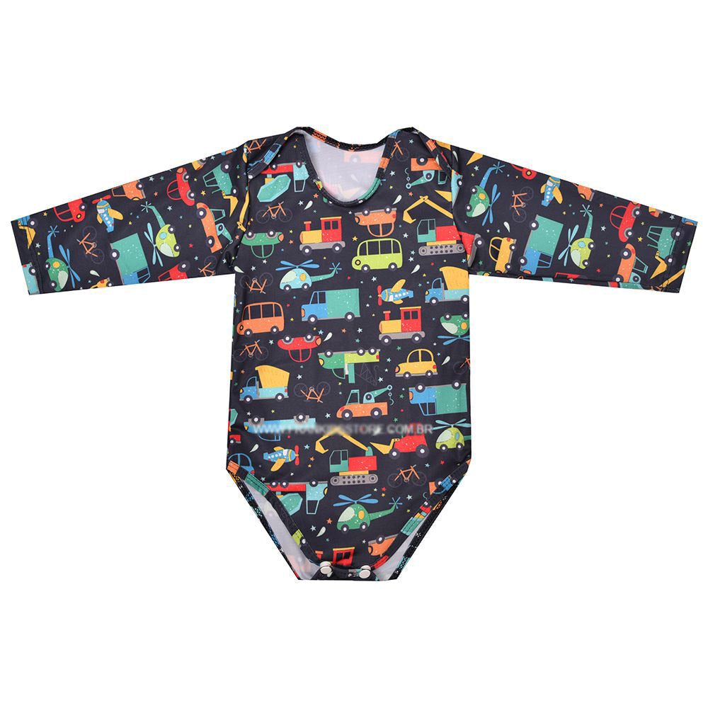 Body Praia e Piscina Menino Proteção UV 50+ Estampado - Everly