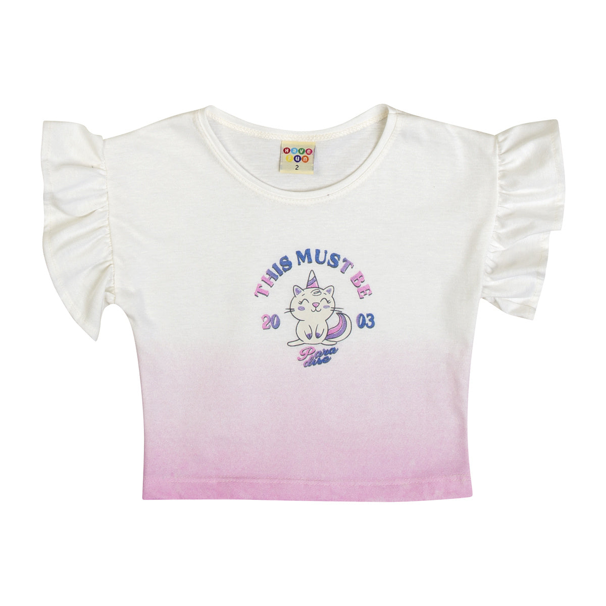 Blusa Infantil Menina Degradê Meia Malha - Have Fun