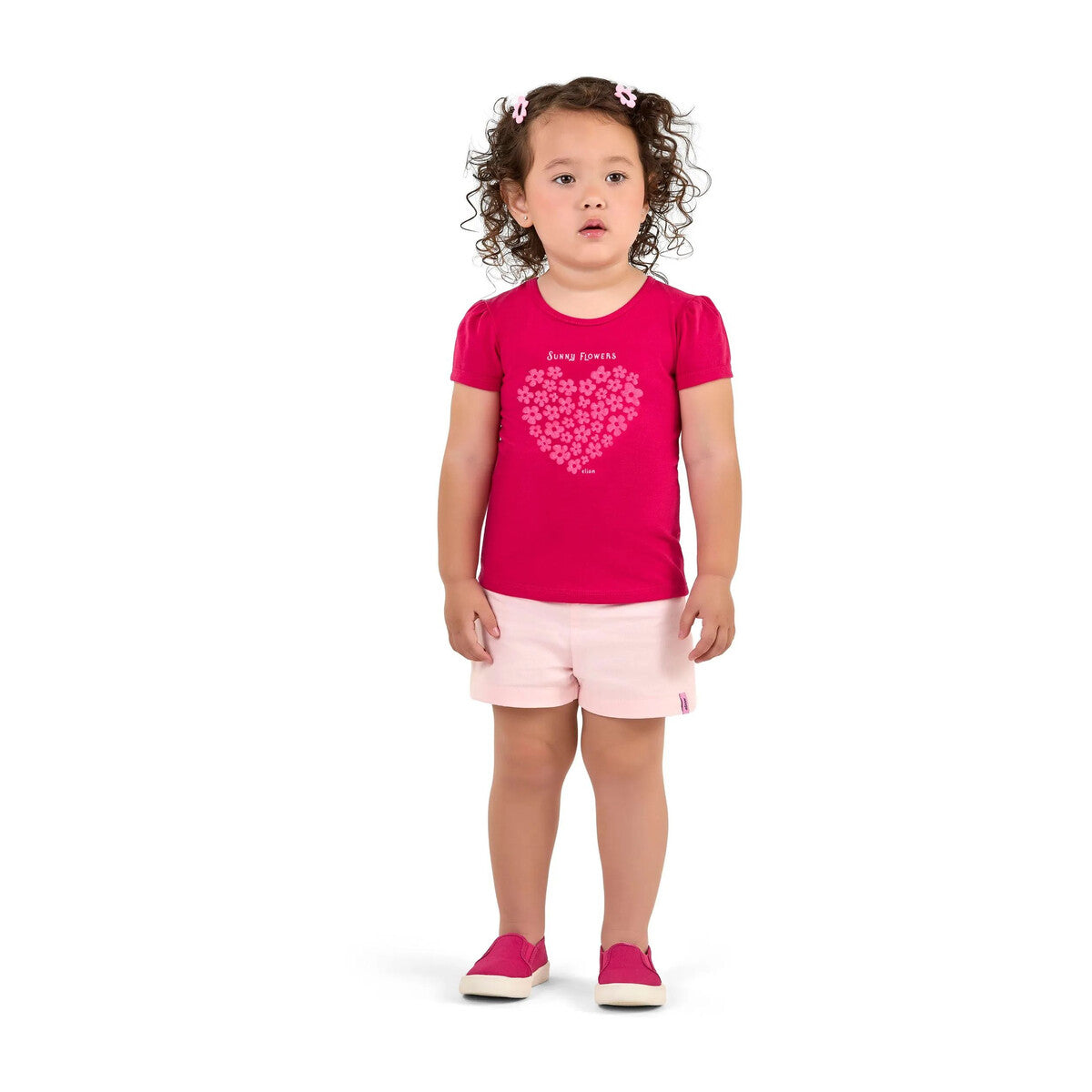 Blusa Infantil Menina Coração Floral - Elian