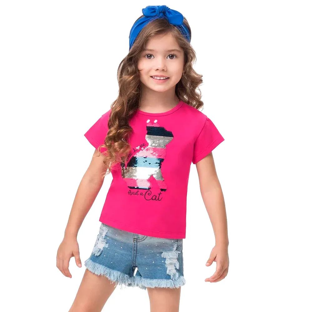 Blusa Meia Malha One Love Com Bordado de Lantejoulas Reversível - Kyly