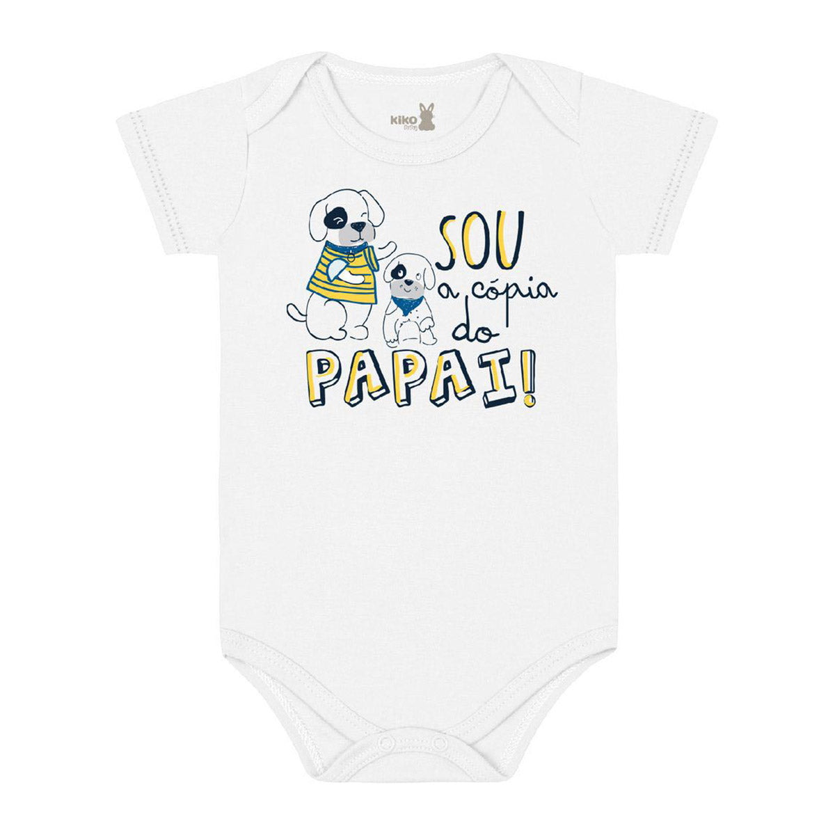 Body Manga Curta Bebê Menino Sou a Cópia do Papai - Kiko Baby