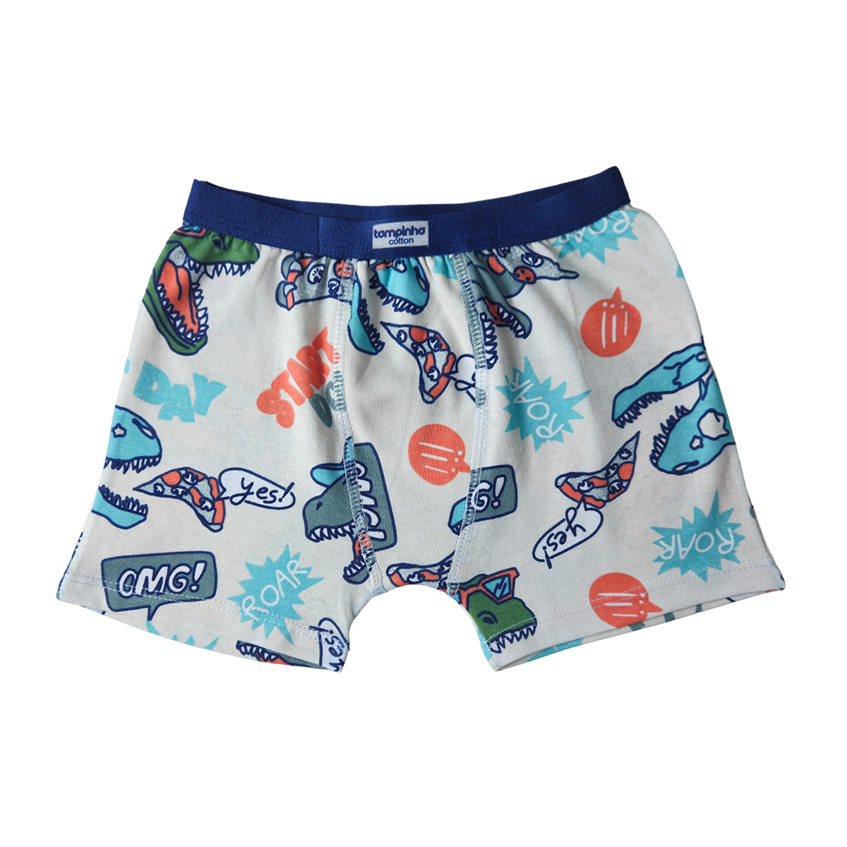 Kit C/3 Cuecas Boxer Infantil Estampas Sortidas - Tampinha
