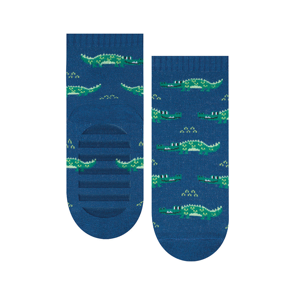 Meia Antiderrapante Bebê Menino Crocodilo - Selene