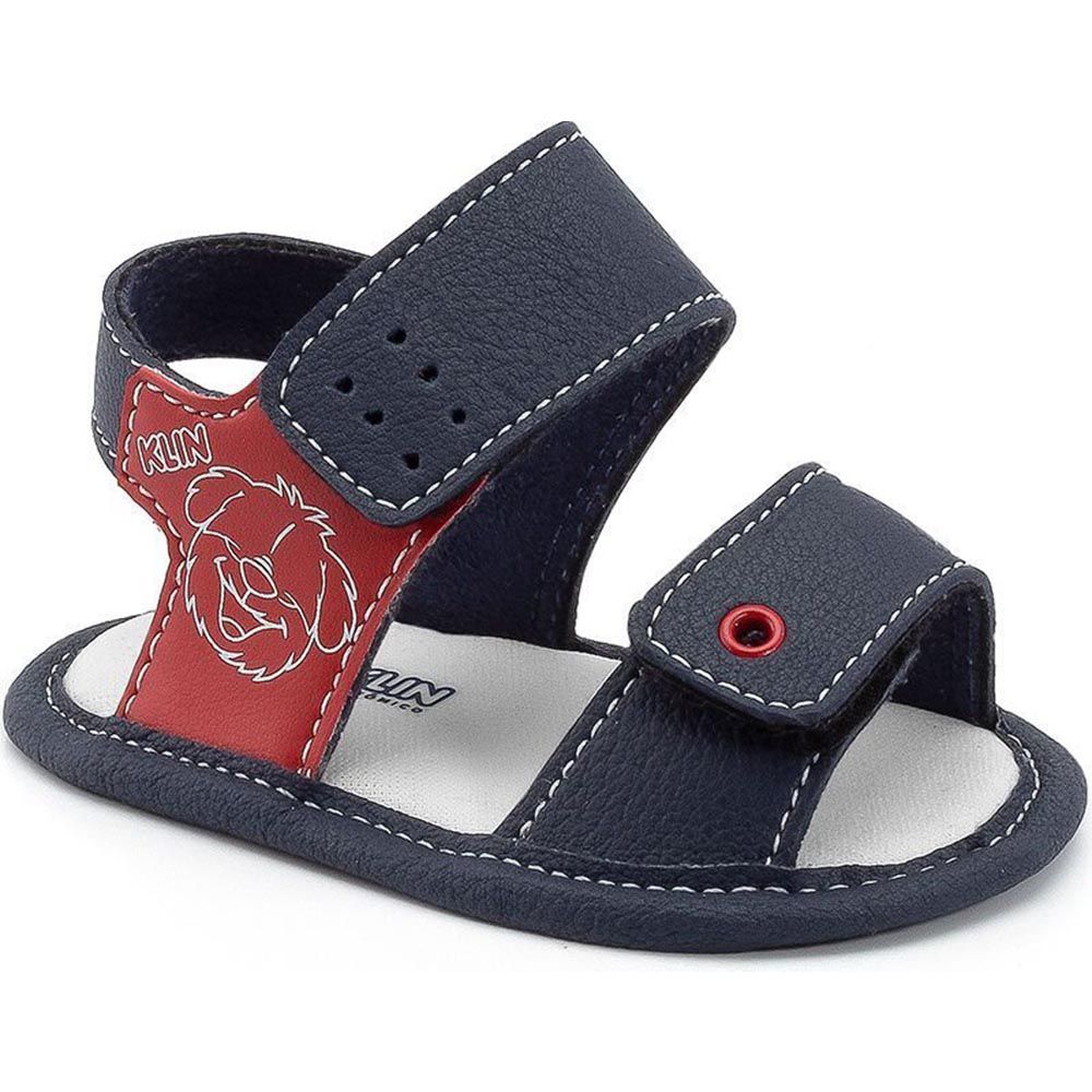 Sandália Bebê Meu Primeiro Klin 474 Marinho / Vermelho