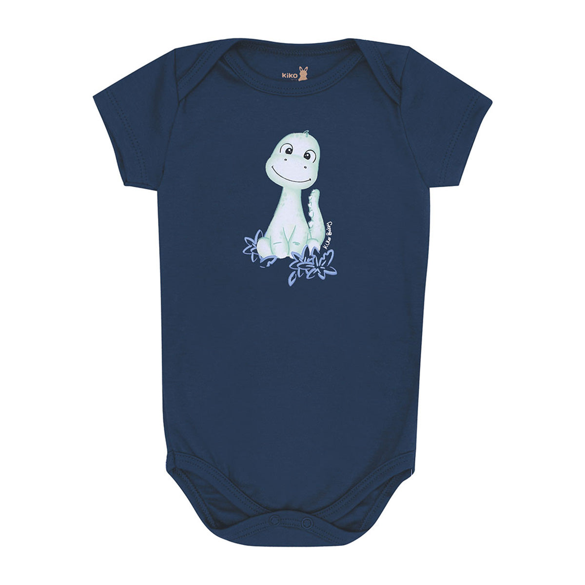 Body Manga Curta Bebê Menino Dinos - Kiko Baby