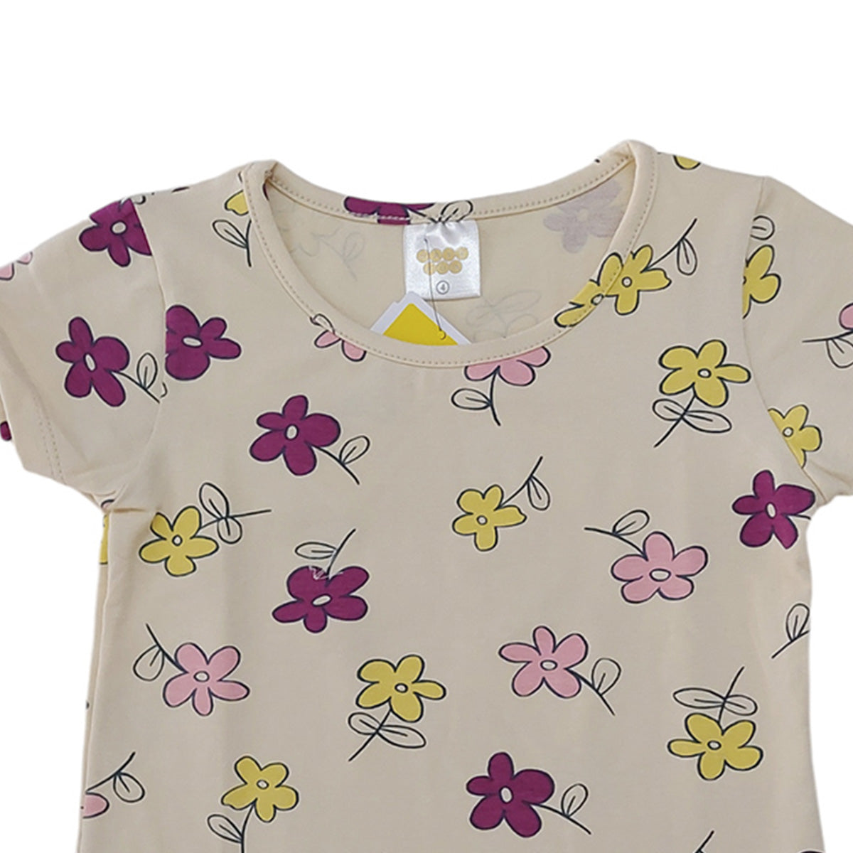 Blusa Feminina Infantil Manga Curta Flores - Have Fun