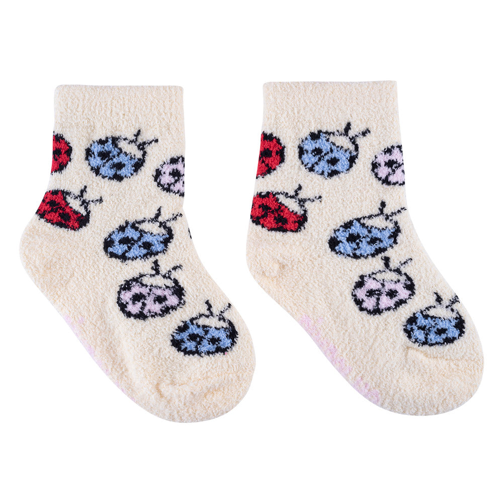 Meia Felpuda Bebê Menina 16-20 Joaninha - Pimpolho