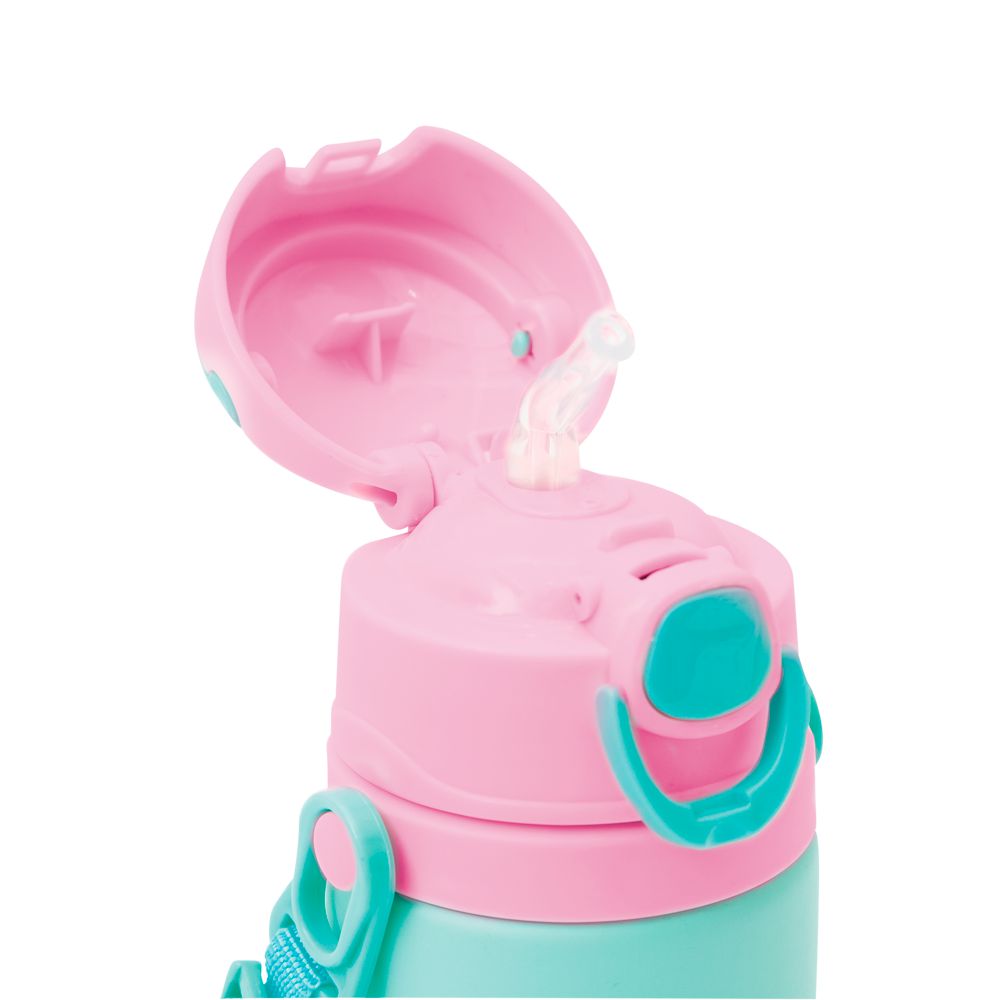 Garrafa de Alumínio Infantil Canudo 400ml Girafa - Buba