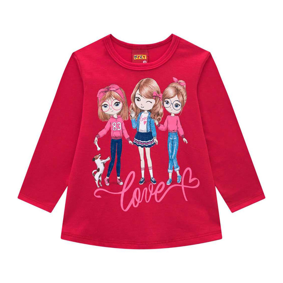 Blusa em Meia Malha Estampa Love - Kyly