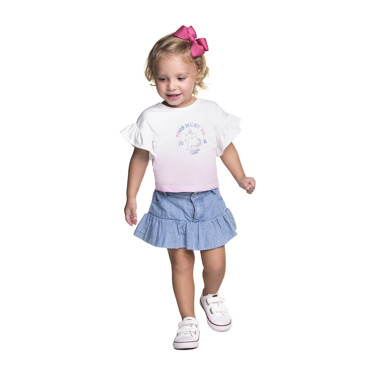 Blusa Infantil Menina Degradê Meia Malha - Have Fun