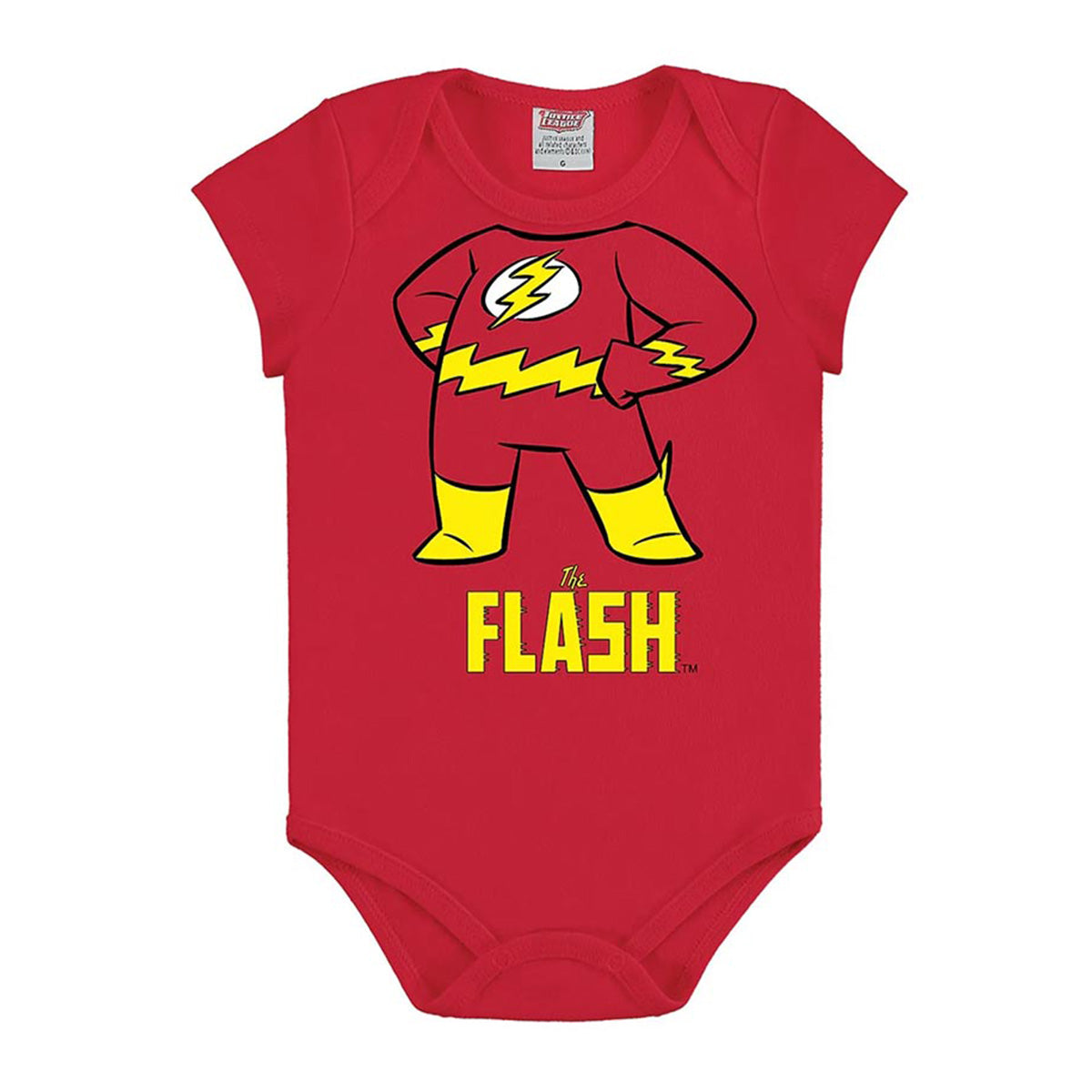 Body Manga Curta Bebê Menino Liga da Justiça Flash - Marlan