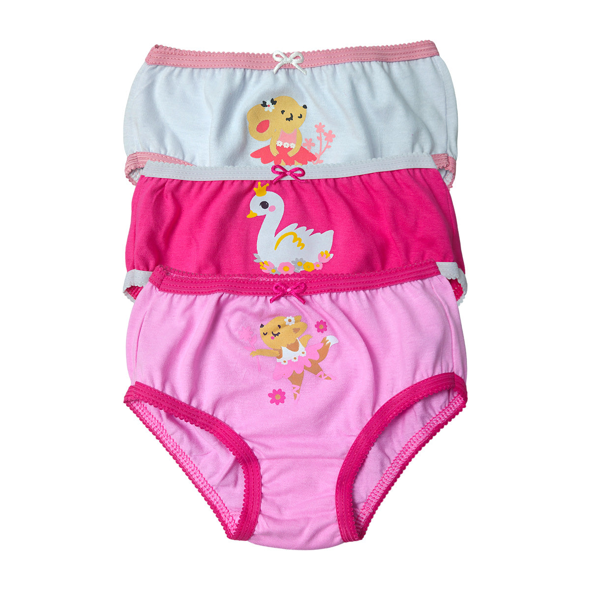 Kit C/3 Calcinhas Infantil Estampas Sortidas - Tampinha