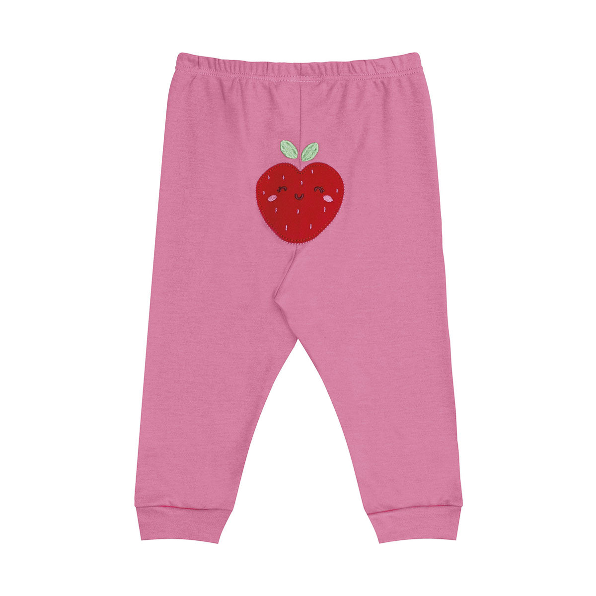 Calça Bebê Menina Suedine Bordado Morango - Kiko Baby
