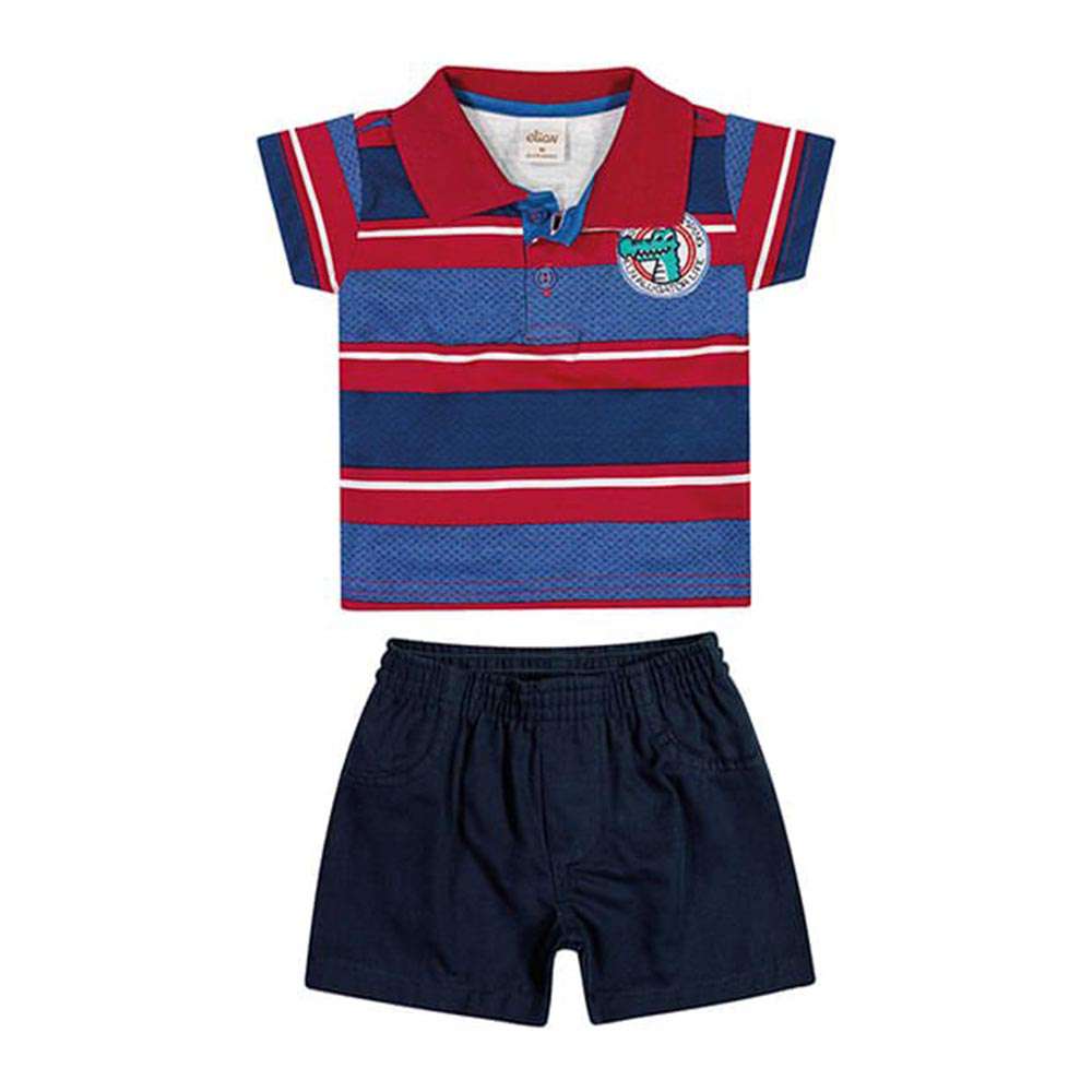 Conjunto Bebê Menino Com Estampa Jacaré - Elian