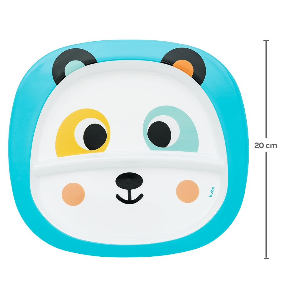 Pratinho Bebê Infantil com Divisória Buba Zoo Panda - Buba
