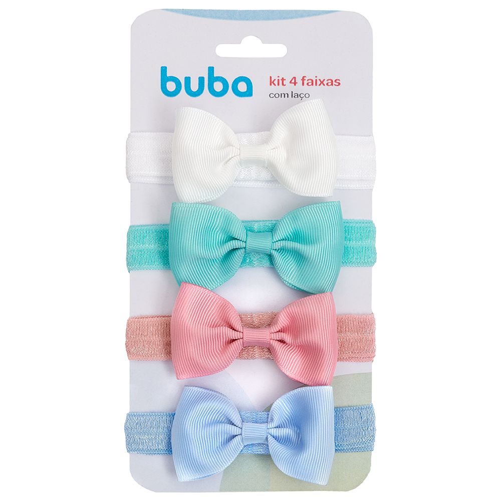 Kit 4 Faixinhas Com Laço Bebê - Buba