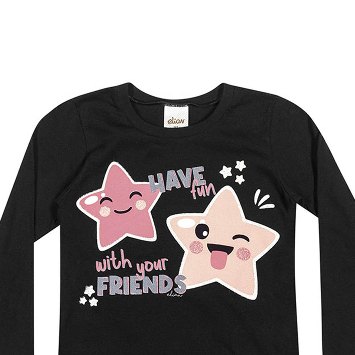 Blusa em Meia Malha Estrelas - Elian