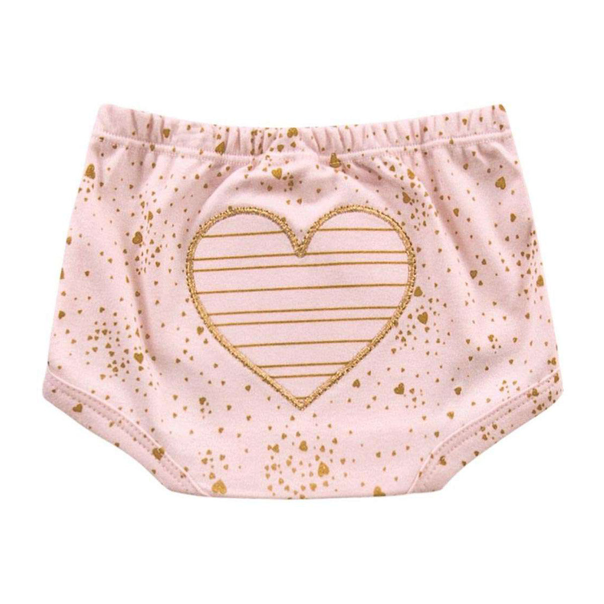 Short Cobre Fralda Menina em Suedine Coração - Kiko Baby