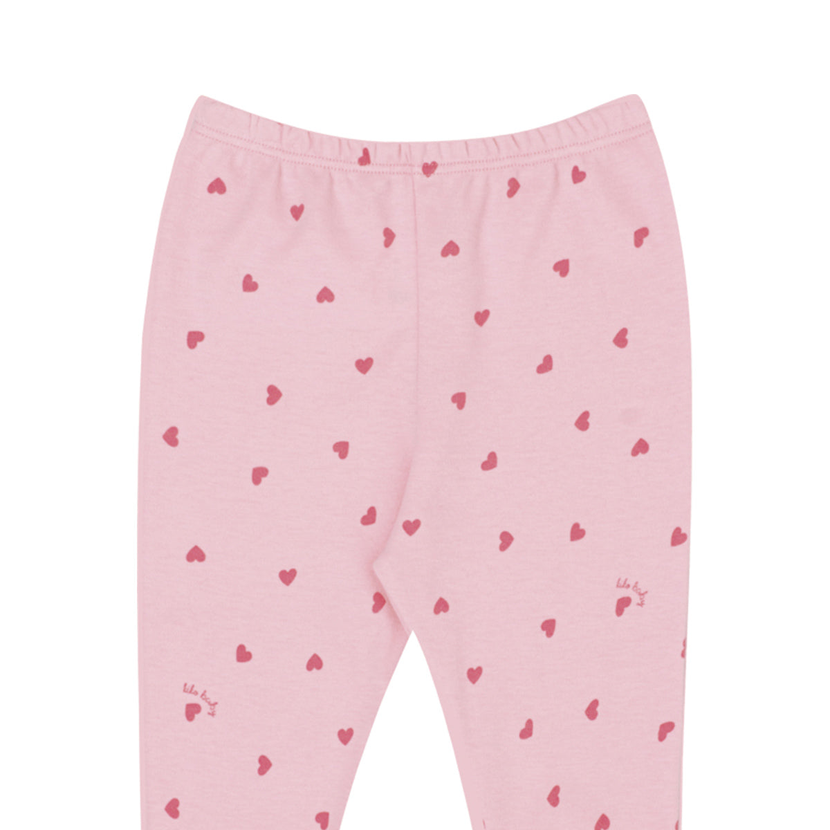 Calça Mijão Vira Pé Bebê Menina Suedine Coração - Kiko Baby