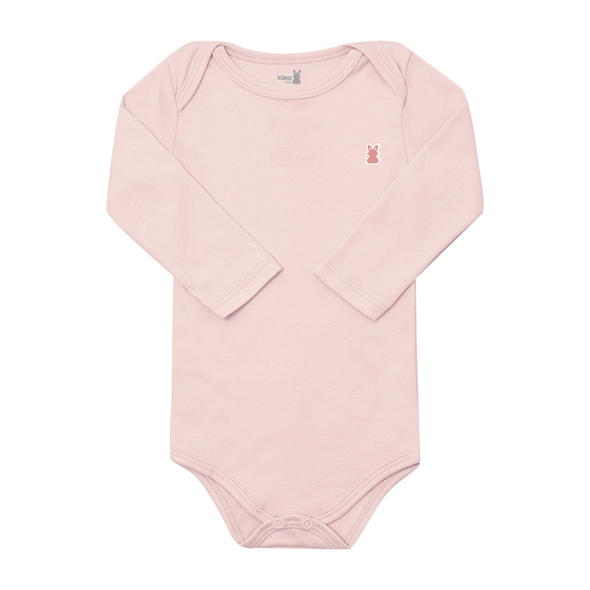 Body Manga Longa Bebê Unissex Em Suedine - Kiko Baby