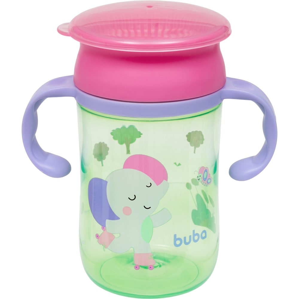 Copo de Transição Antivazamento Bebê 360º Buba Zoo Elefante - Buba