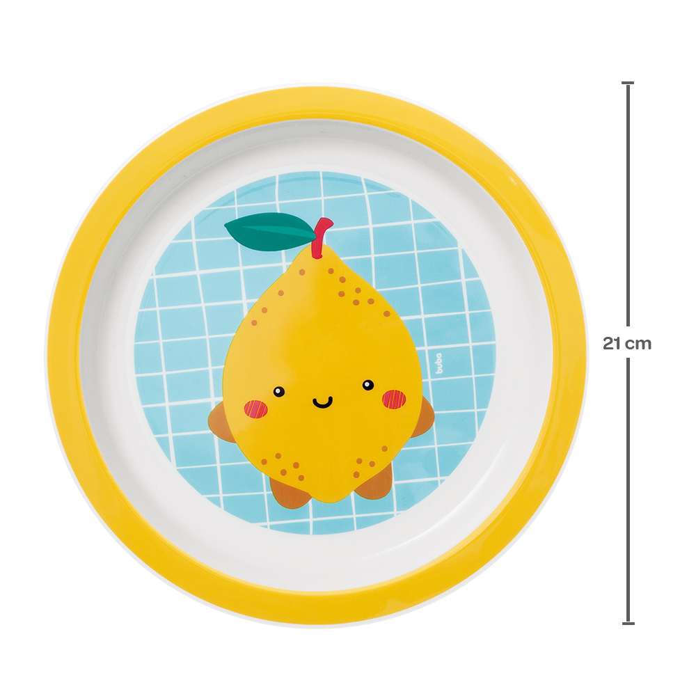 Prato Bebê Infantil Raso Frutti Limão - Buba