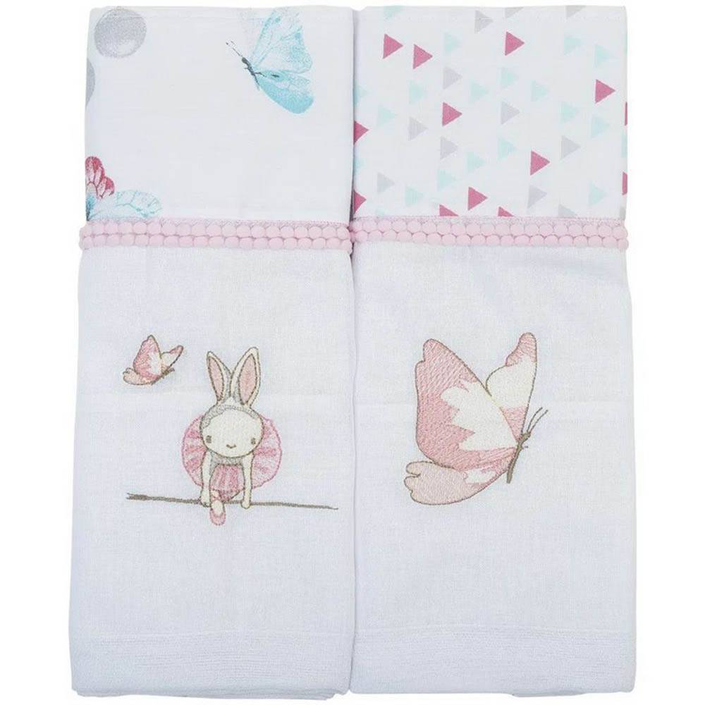 Toalha Fralda Supreme Trends 2 Unidades Menina - Baby Joy