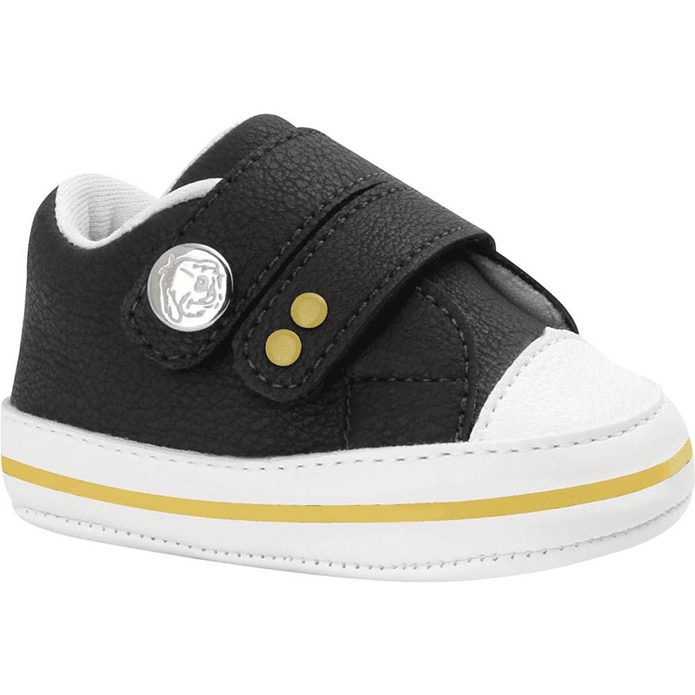 Tênis Bebê Meu Primeiro Klin - Preto / Amarelo