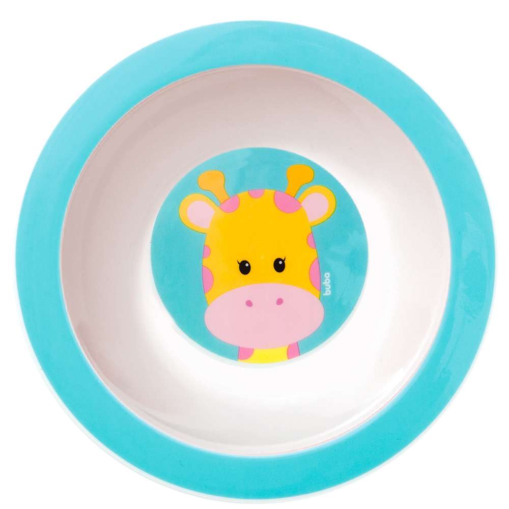 Prato Bebê Infantil Bowl Animal Fun Girafa - Buba