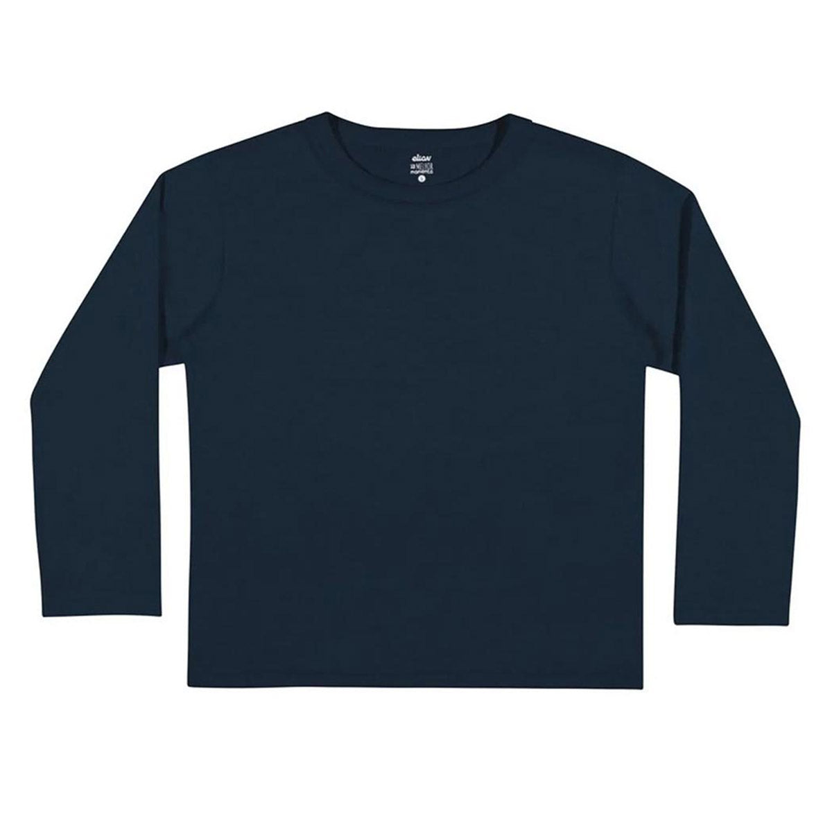 Camiseta Básica em Meia Malha Penteada Marinho - Elian