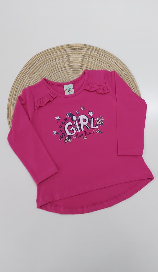 Blusa Manga Longa em Cotton Girls - Have Fun