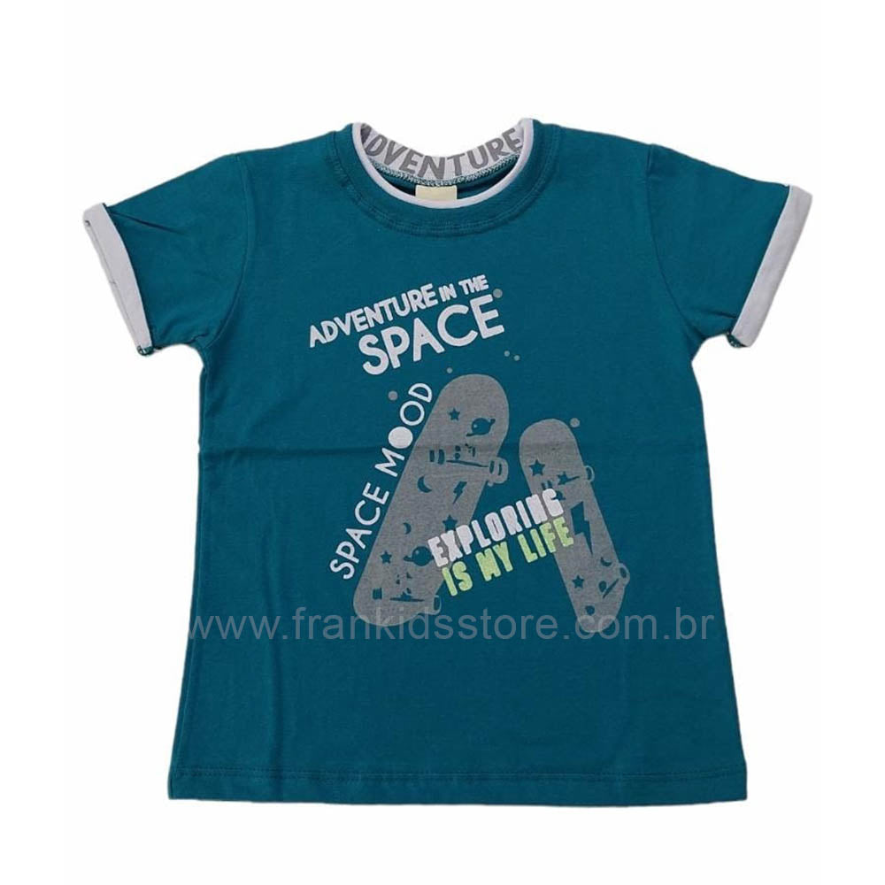 Camiseta Meia Malha Adventure In The Space Azul - Have Fun