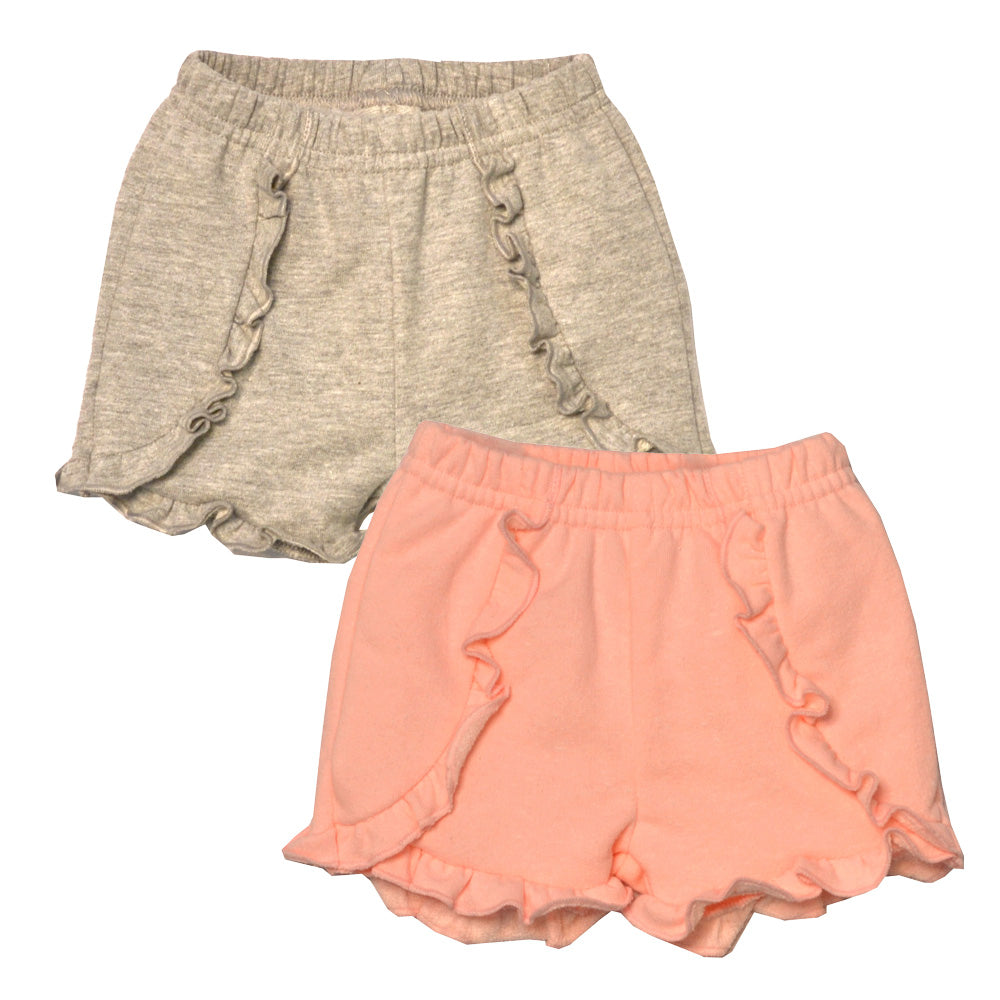 Short Bebê Infantil Menina Moletinho Com Babado - Tilly Baby
