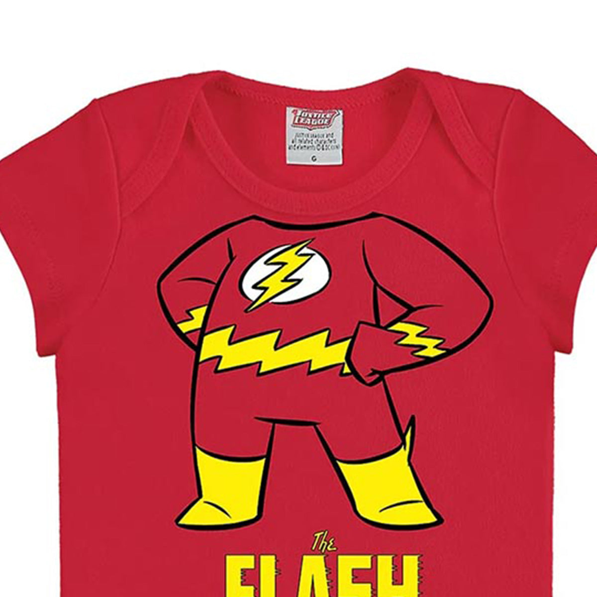 Body Manga Curta Bebê Menino Liga da Justiça Flash - Marlan