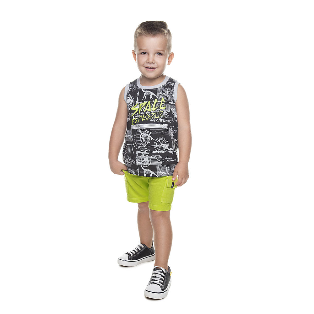 Bermuda Infantil Menino em Moletom Com Bolsos - Have Fun