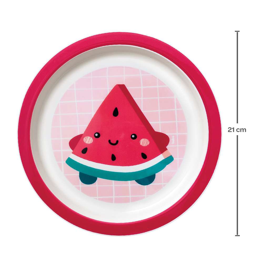 Prato Bebê Infantil Raso Frutti Melancia - Buba