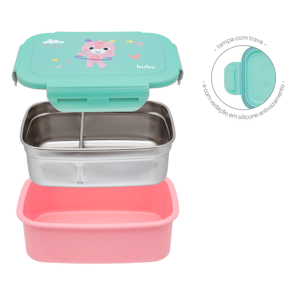 Lancheira Marmita Bentô Box Buba Zoo Unicórnio - Buba