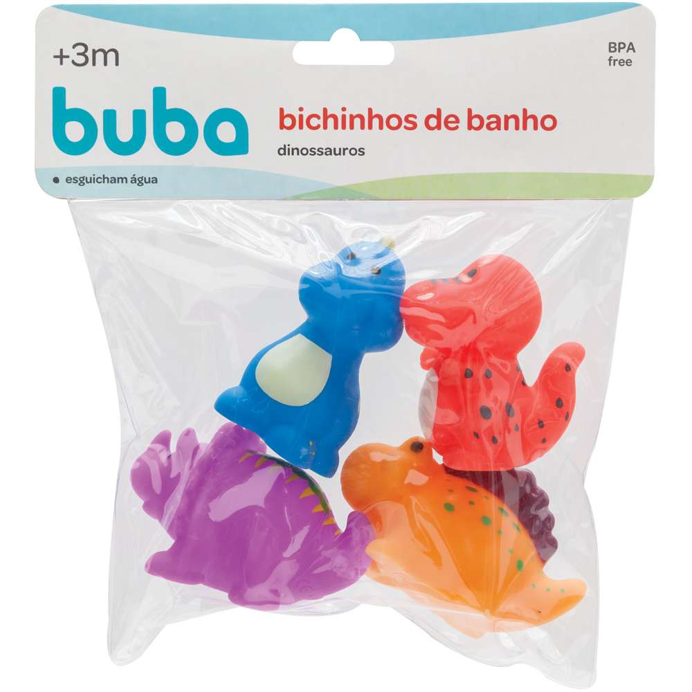 Bichinhos Para Banho Coloridos Dinossauros - Buba